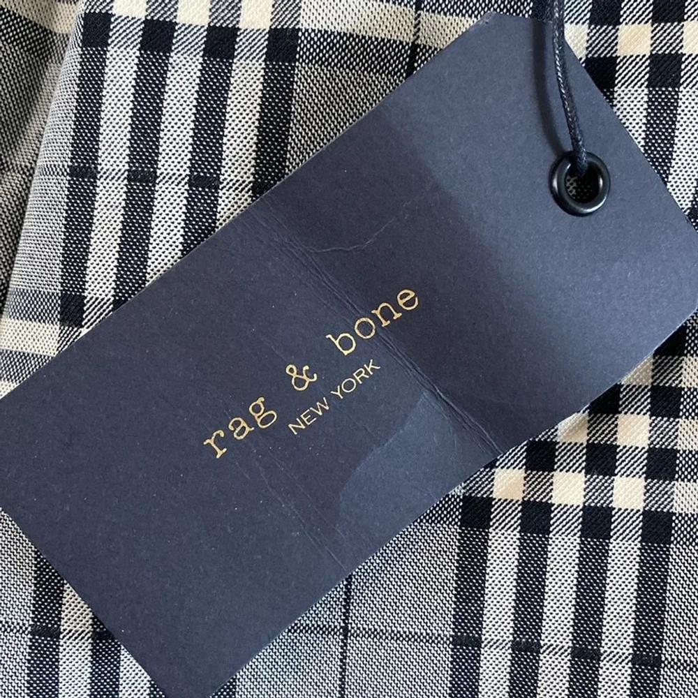 NWT Rag and bone Simone check pants size 0 - Picture 7 of 16
